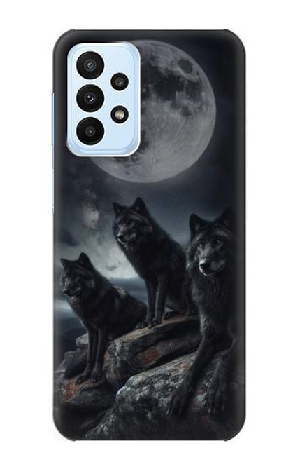S3970 Black Wolf Full Moon Case For Samsung Galaxy A23