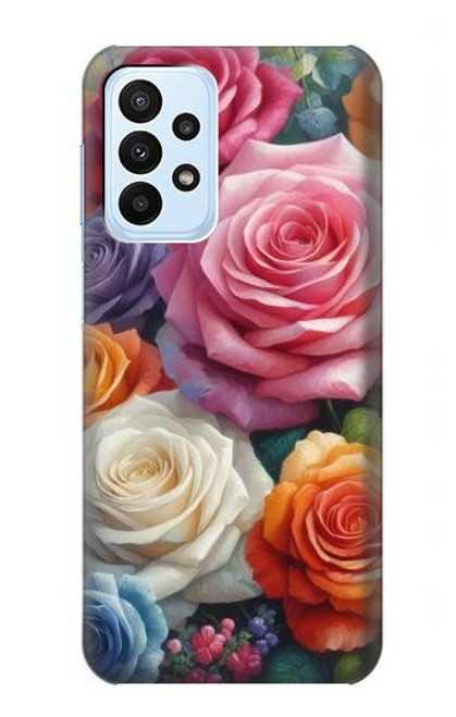 S3975 Colorful Roses Painting Case For Samsung Galaxy A23