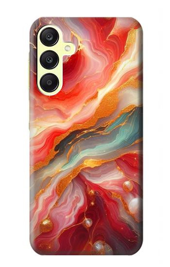S4012 Red Marble Gold Veins Case For Samsung Galaxy A25 5G