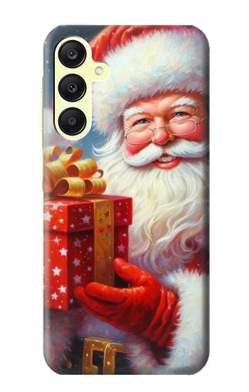 S4029 Xmas Smiling Santa Claus Gift Box Case For Samsung Galaxy A25 5G