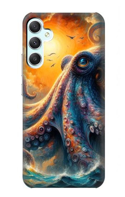 S4003 Oil Color Painting Giant Octopus Case For Samsung Galaxy A34 5G S4003 Oil Color Painting Giant Octopus Case For Samsung Galaxy A34 5G