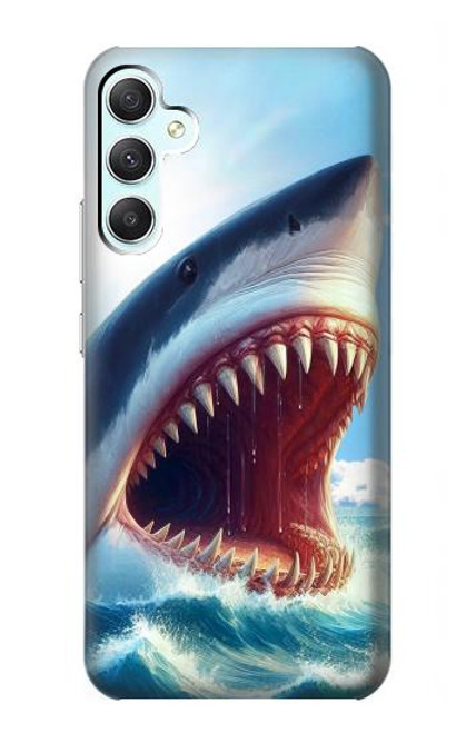 S4004 Oil Color Painting Giant Shark.jpeg Case For Samsung Galaxy A34 5G
