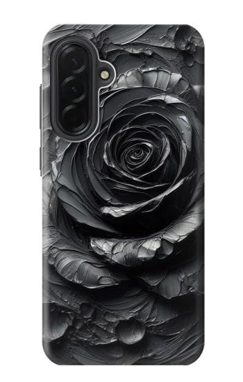 S3969 Black Rose Hard Brush Stroke Case For Samsung Galaxy A36