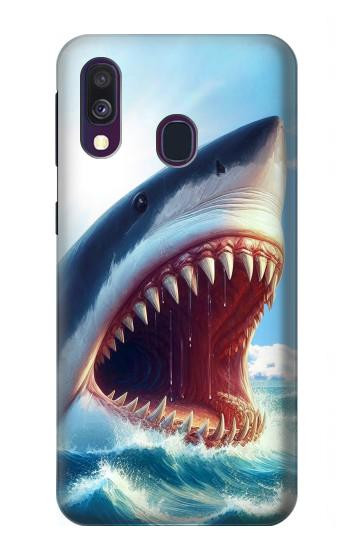 S4004 Oil Color Painting Giant Shark.jpeg Case For Samsung Galaxy A40