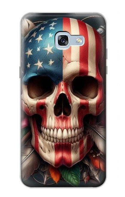 S4015 Skull American Flag Case For Samsung Galaxy A5 (2017)
