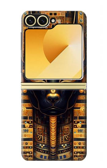 S3992 Gold Black Anubis Case For Samsung Galaxy Z Flip 6, Flip 7 FE