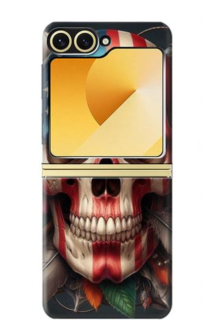 S4015 Skull American Flag Case For Samsung Galaxy Z Flip 6