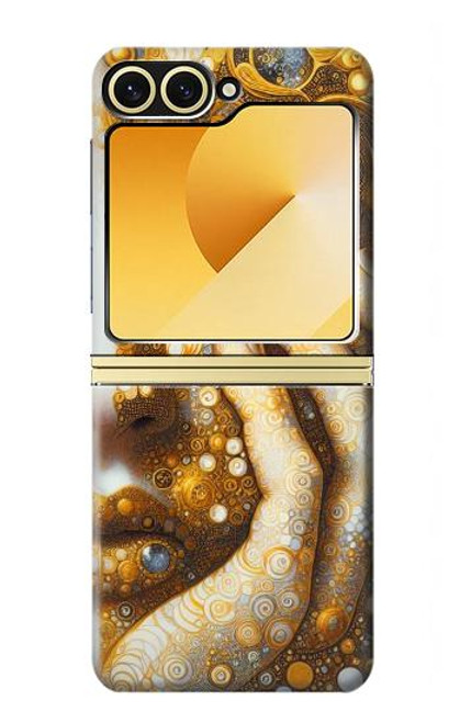 S4026 Women Crying Golden Tear Case For Samsung Galaxy Z Flip 6, Flip 7 FE