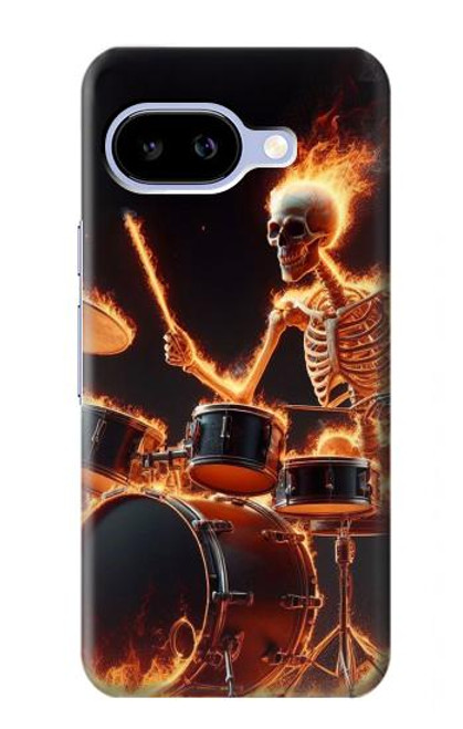 S3985 Fire Skull Drummer Case For Google Pixel 9a