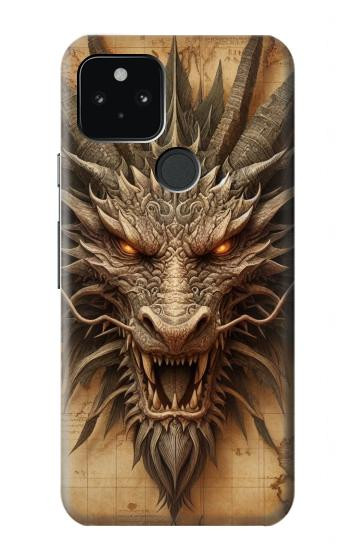 S3981 Dragon Head Old Map Case For Google Pixel 5