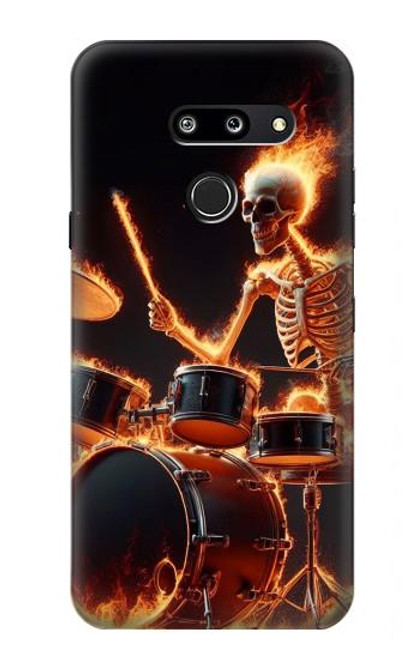 S3985 Fire Skull Drummer Case For LG G8 ThinQ