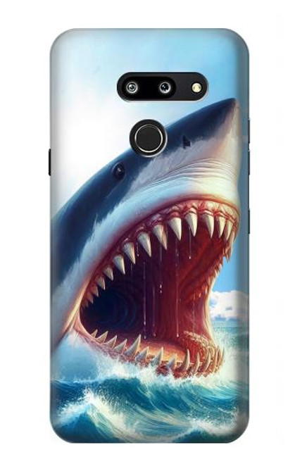S4004 Oil Color Painting Giant Shark.jpeg Case For LG G8 ThinQ