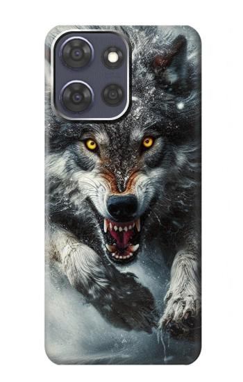 S3965 Angry Wolf Running Case For Motorola Moto G Power (2025,2026)