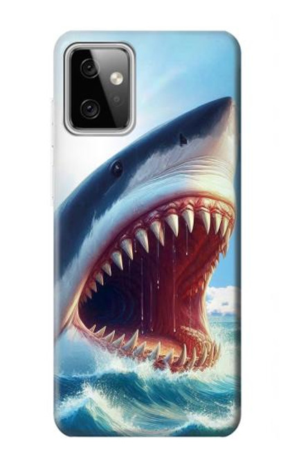 S4004 Oil Color Painting Giant Shark.jpeg Case For Motorola Moto G Power (2023) 5G
