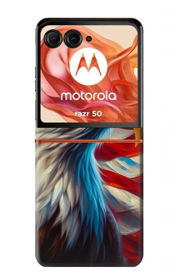 S3967 Bald Eagle American Flag Case For Motorola razr 2024, Motorola Razr 70,60,50, Razr (2026, 2025, 2024)