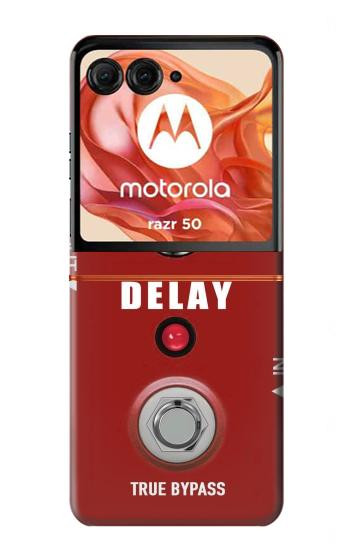 S4011 Red Guitar Analog Delay Graphic Case For Motorola razr 2024, Motorola Razr 70,60,50, Razr (2026, 2025, 2024)