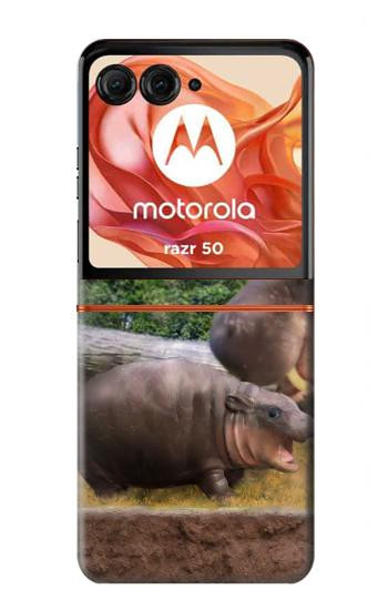 S4031 Baby Hippo Hippopotamus Family Case For Motorola razr 2024, Motorola Razr 70,60,50, Razr (2026, 2025, 2024)