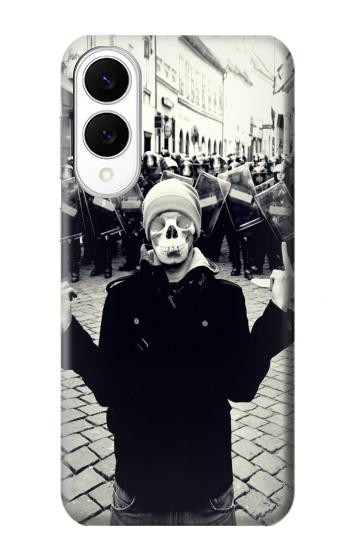 S1108 Skull Mask Man Protester Case For Samsung Galaxy S25 Edge