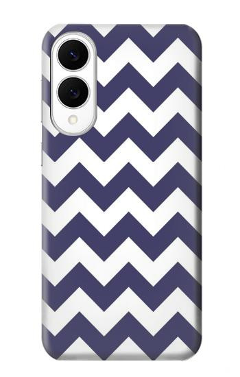 S2345 Navy Blue Shavron Zig Zag Pattern Case For Samsung Galaxy S25 Edge