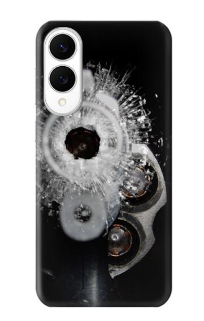 S2387 Gun Bullet Hole Glass Case For Samsung Galaxy S25 Edge