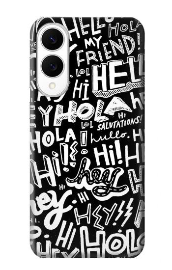 S2744 Hey Hi Hello Art Pattern Case For Samsung Galaxy S25 Edge
