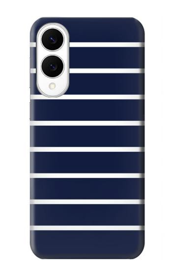 S2767 Navy White Striped Case For Samsung Galaxy S25 Edge