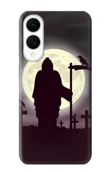 S3262 Grim Reaper Night Moon Cemetery Case For Samsung Galaxy S25 Edge