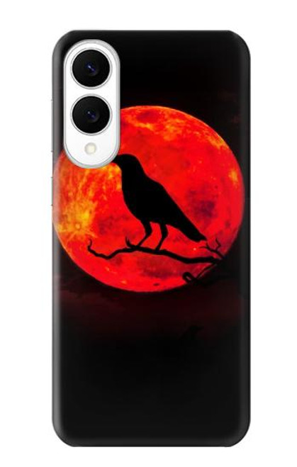 S3328 Crow Red Moon Case For Samsung Galaxy S25 Edge