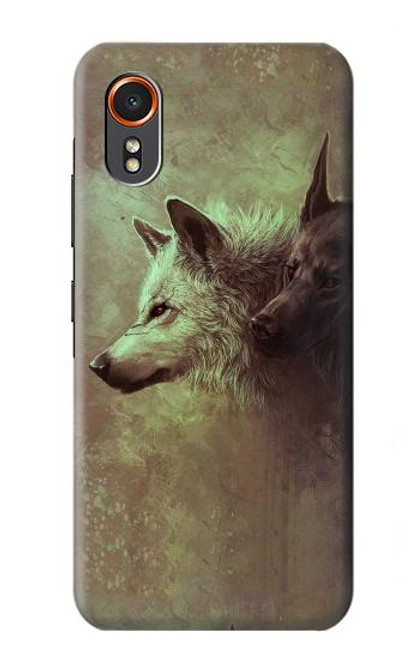 S0931 White Black Wolf Case For Samsung Galaxy XCover7