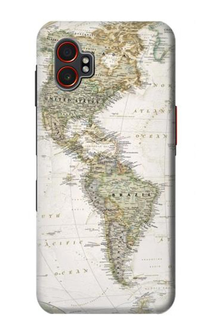 S0604 World Map Case For Samsung Galaxy XCover7 Pro