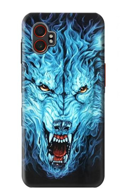 S0752 Blue Fire Grim Wolf Case For Samsung Galaxy XCover7 Pro