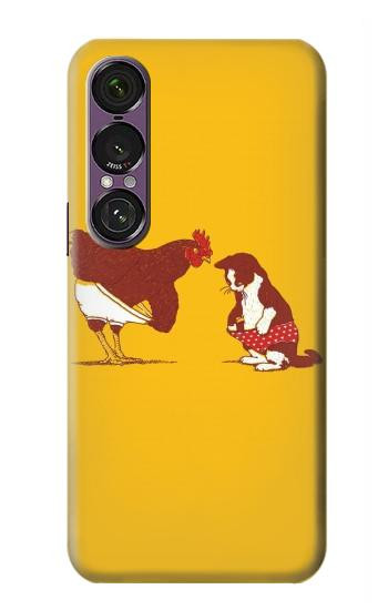 S1093 Rooster and Cat Joke Case For Sony Xperia 1 VII