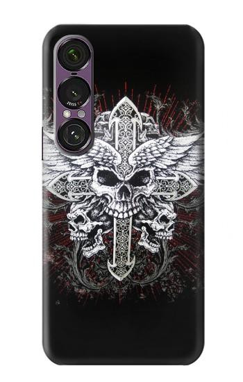 S1434 Skull Wing Tattoo Biker Case For Sony Xperia 1 VII