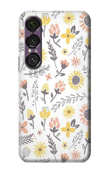 S2354 Pastel Flowers Pattern Case For Sony Xperia 1 VII