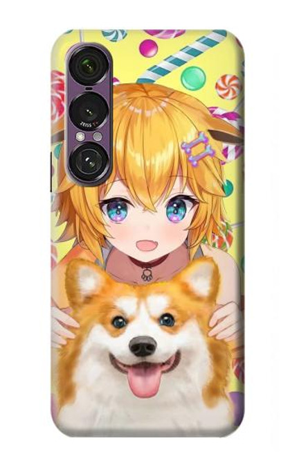 S3918 Baby Corgi Dog Corgi Girl Candy Case For Sony Xperia 1 VII