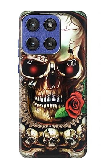 S0753 Skull Wing Rose Punk Case For Motorola Moto G Stylus 5G (2025,2026), Edge 60 Stylus
