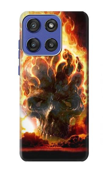 S0863 Hell Fire Skull Case For Motorola Moto G Stylus 5G (2025,2026), Edge 60 Stylus