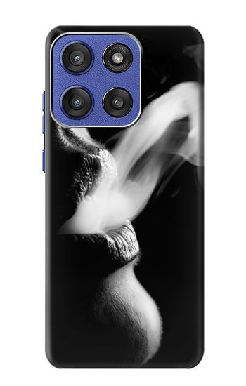 S0917 Sexy Lip Girl Smoking Case For Motorola Moto G Stylus 5G (2025,2026), Edge 60 Stylus