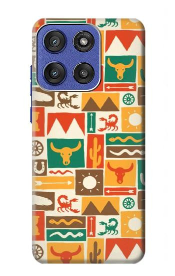 S1873 Western Pattern Case For Motorola Moto G Stylus 5G (2025,2026), Edge 60 Stylus