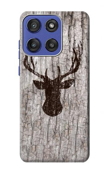 S2505 Reindeer Head Old Wood Texture Graphic Case For Motorola Moto G Stylus 5G (2025), Edge 60 Stylus