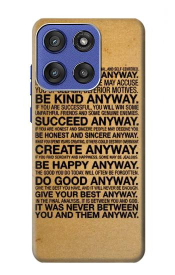 S2513 Mother Teresa Anyway Quotes Case For Motorola Moto G Stylus 5G (2025), Edge 60 Stylus