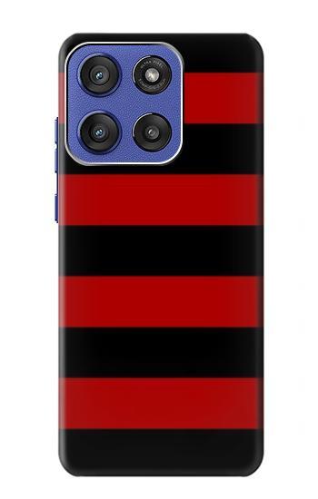 S2638 Black and Red Striped Case For Motorola Moto G Stylus 5G (2025,2026), Edge 60 Stylus