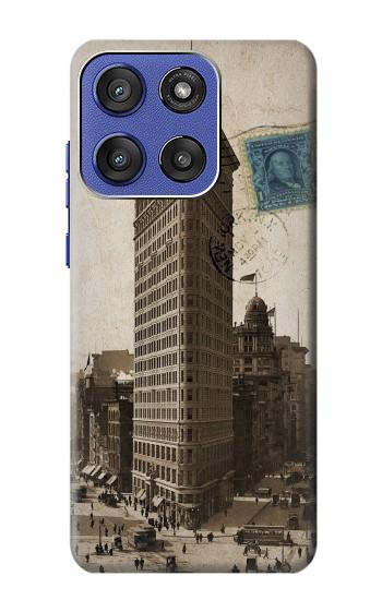 S2832 New York 1903 Flatiron Building Postcard Case For Motorola Moto G Stylus 5G (2025,2026), Edge 60 Stylus