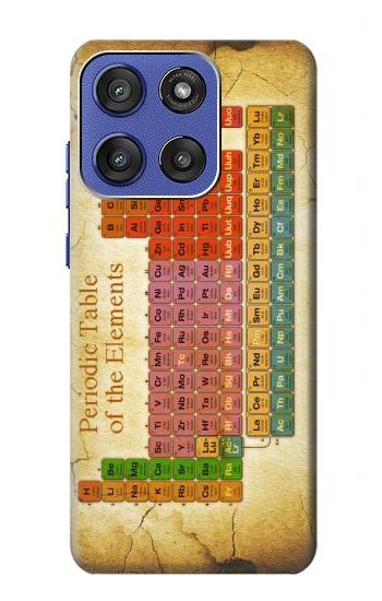 S2934 Vintage Periodic Table of Elements Case For Motorola Moto G Stylus 5G (2025), Edge 60 Stylus