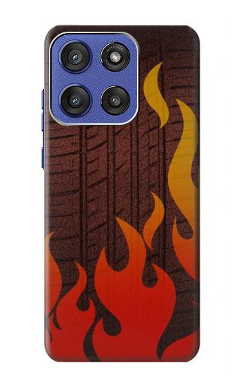 S2988 Rally Car Tire Fire Case For Motorola Moto G Stylus 5G (2025,2026), Edge 60 Stylus
