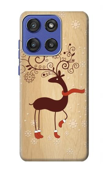 S3081 Wooden Raindeer Graphic Printed Case For Motorola Moto G Stylus 5G (2025), Edge 60 Stylus