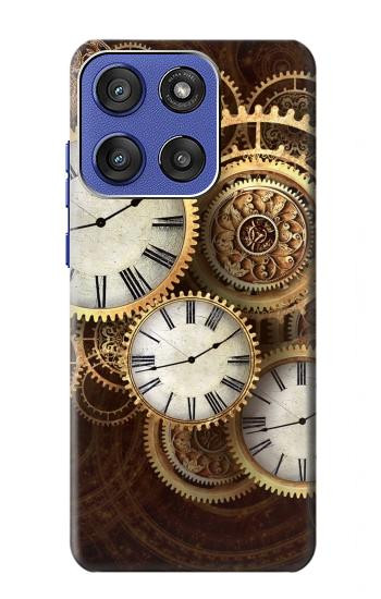 S3172 Gold Clock Live Case For Motorola Moto G Stylus 5G (2025), Edge 60 Stylus