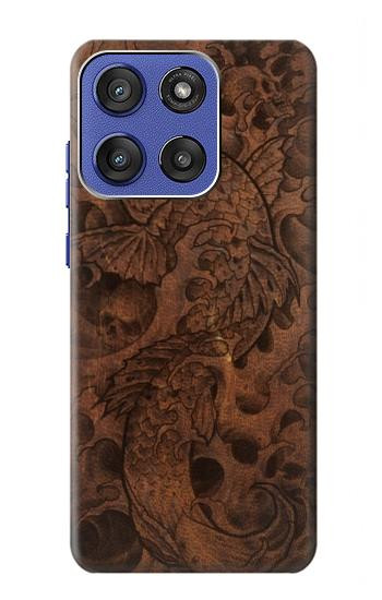 S3405 Fish Tattoo Leather Graphic Print Case For Motorola Moto G Stylus 5G (2025,2026), Edge 60 Stylus