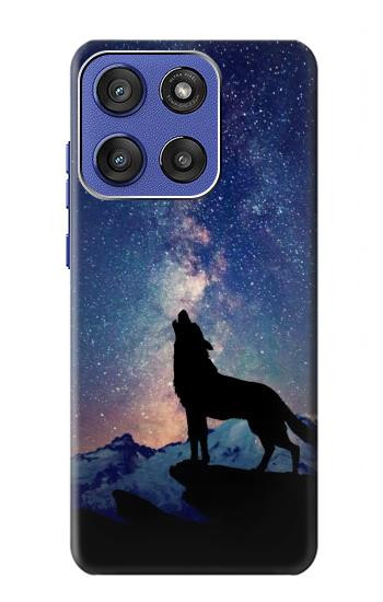 S3555 Wolf Howling Million Star Case For Motorola Moto G Stylus 5G (2025,2026), Edge 60 Stylus