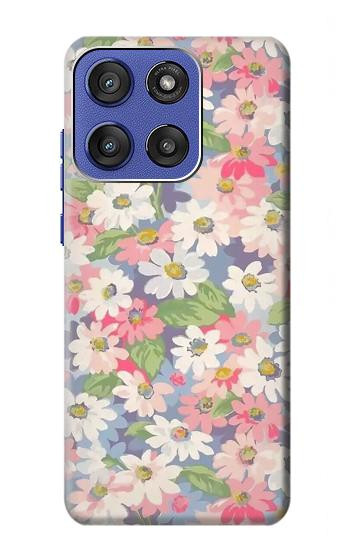 S3688 Floral Flower Art Pattern Case For Motorola Moto G Stylus 5G (2025,2026), Edge 60 Stylus
